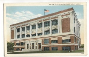 Postcard Taylor County Court House Abilene Texas TX