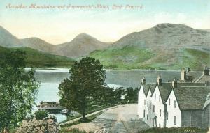 Arrochar Mountains & Inversnaid Hotel Loch Lomond Scotland Old View Postcard