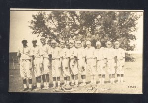 RPPC DIXON ILLINOIS BASEBAA TEAM PLAYERS VINTAGE REAL PHOTO POSTCARD