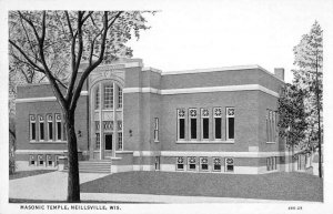 Neillsville Wisconsin Masonic Temple Vintage Postcard JH230907