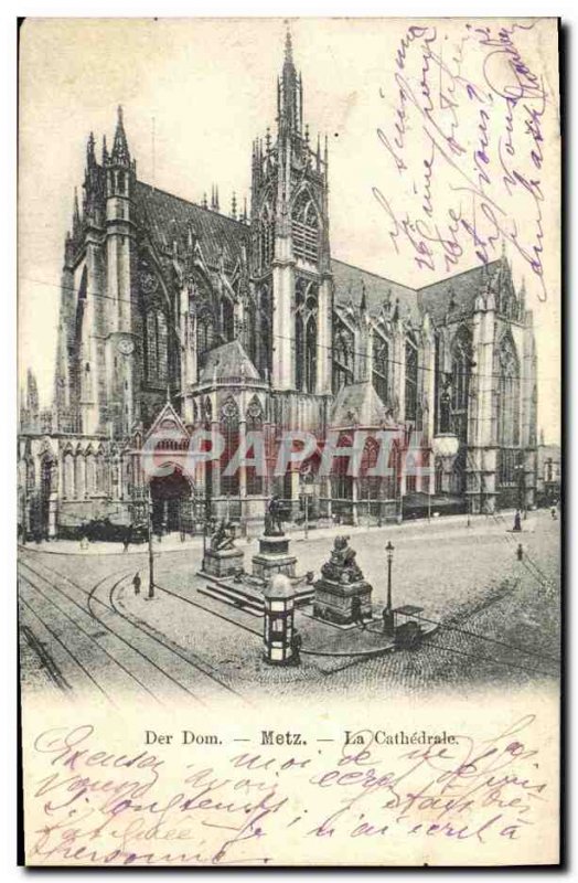 Old Postcard Der Dom Metz Cathedral