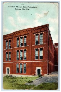 c1910's E Hall Missouri State Penitentiary Jefferson City Missouri MO Postcard