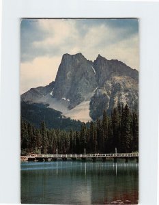 Postcard Emerald Lake and Mt. Burgess, Canadian Rockies, Canada