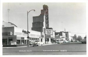 Postcard RPPC 1950s California Gridley Butte Movie Theater Marquee CA24-927