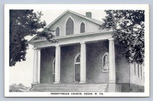 J89/ Union West Virginia Postcard c1940s Presbyterian Church  289