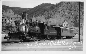 J83/ Idaho Springs Colorado RPPC Postcard c1940s Old Smokey Railroad 476