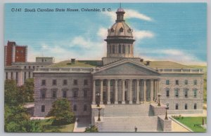 Columbia South Carolina~South Carolina State House~Linen Vintage Postcard