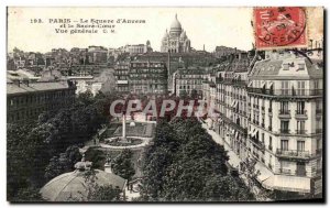 Old Postcard The Paris Square d & # 39Anvers And The Sacre Coeur Vue Generale