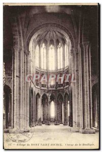 Old Postcard Mont Saint Michel Basilica Choir