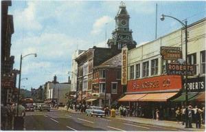 Street Scene Main Street at Fifth Zanesville Ohio OH