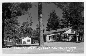 Postcard RPPC 1940s Arizona Grand Canyon Moqui Service Station AZ24-1767