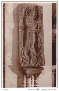 RP, Saxon Stone, Harrowing Of Hell, Bristol Cathedral, England, UK, 1920-1940s