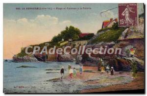 Old Postcard La Bernerie Beach And Cliffs The Patorie