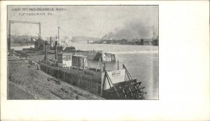 Pittsburgh PA Paddle Wheel River Boat c1890s Private Mailing Card