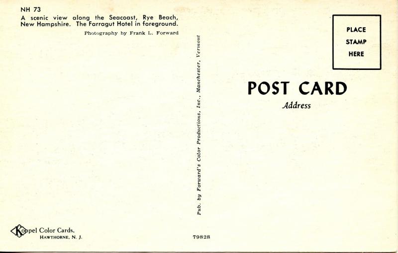 NH - Rye Beach. The Farragut Hotel