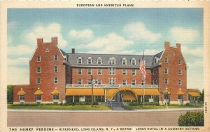 Postcard New York Long Island Hotel Henry Perkins 1940s Teich linen 22-14283