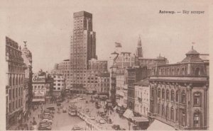 Antwerp Belgium Sky Scraper Old Postcard