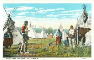 Ponca City, Oklahoma-Indian Camp-Tepees on Miller Bros 101 Ranch-Postcard