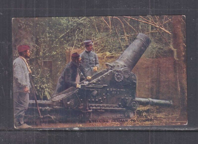 GREAT BRITAIN, 1916 WWI  WAR PHOTOGRAPHS ppc. FRENCH MORTAR, VERDUN & SOMME.