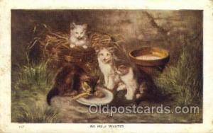 Cat Cats, Old Vintage Antique Postcard Post Card  