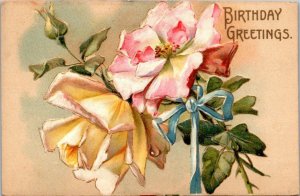 Birthday Greetings With Roses 1908