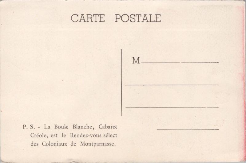 La Boule Blanche Montparnasse Paris France Unused Vintage Ad Promo Postcard E21