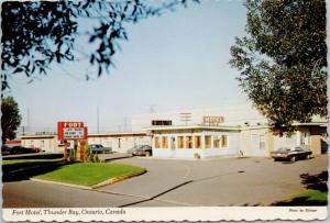 Fort Motel Thunder Bay Ontario ON Unused Vintage Postcard D56