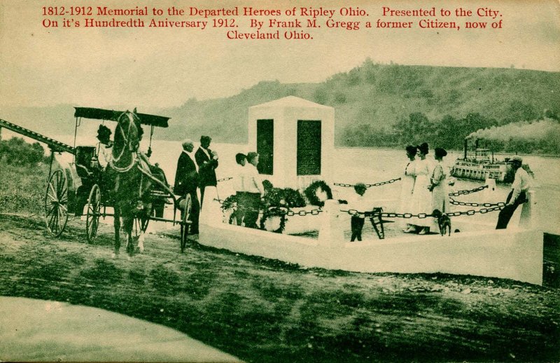 OH - Ripley. Underground Railroad, 1812-1912. Liberty Monument Dedication *VE...