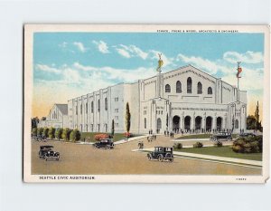 Postcard Seattle Civic Auditorium Seattle Washington USA