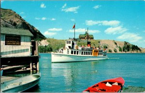 International Boat in Waterton Lakes National Park Montana 1960s Postcard