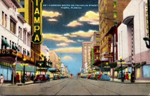 Florida Tampa Franklin Street Looking South 1945