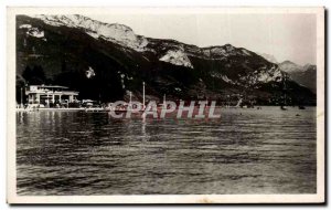 Old Postcard Annecy Beach and Mount Veyrier