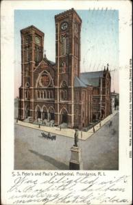 Providence RI Cathedral c1905 Copper Windows Postcard