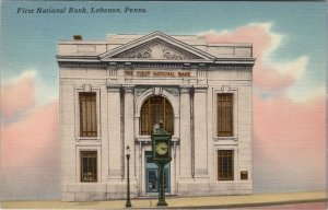 Lebanon Pennsylvania First National Bank Postcard Z10