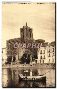 Old Postcard Agde's Cathedral