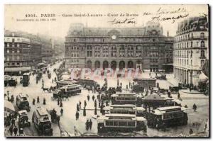 Paris Postcard Old Gare Saint Lazare Rome Court