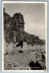 c1910's View Of Superior Highway Arizona AZ RPPC Photo Antique Posted Postcard