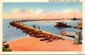 Texas Corpus Christi Breakwater Walk Curteich