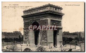 Paris - 8 - The Arc de Triomphe Old Postcard