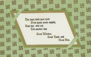 The Busy little postcard, 1900-10d ; Good Luck Swastickas