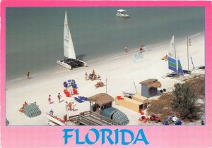 US10 USA FL Florida aerial view catamaran sailboat Harriet Quimby stamp