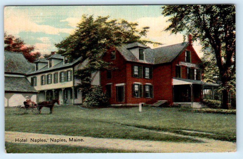 NAPLES, ME Maine ~ Roadside HOTEL NAPLES c1910s Cumberland County Postcard