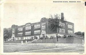 W/B Washington School Bessemer Michigan MI 1936