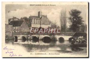 Old Postcard Lamballe Notre Dame Lavandiere