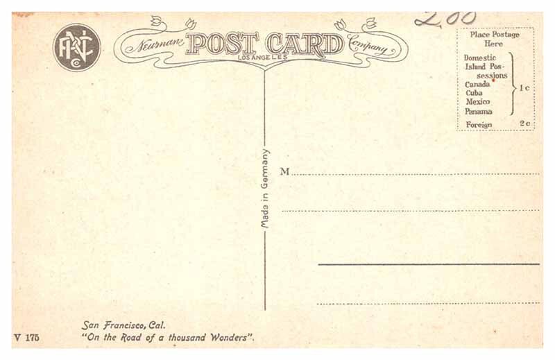 Postcard BUILDING SCENE San Francisco California CA AQ8894