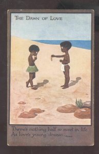 RAPHAEL TUCK OILETTE THE DAWN OF LOVE SERIES BLACK CHILDREN VINTAGE POSTCARD