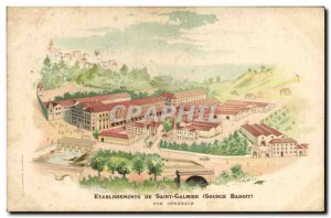 Postcard Old Advertisement Establishments Saint Galmier Source Badoit General...