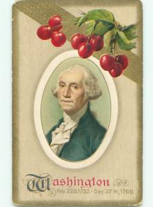 Divided-Back GEORGE WASHINGTON SCENE Patriotic Postcard AB0223