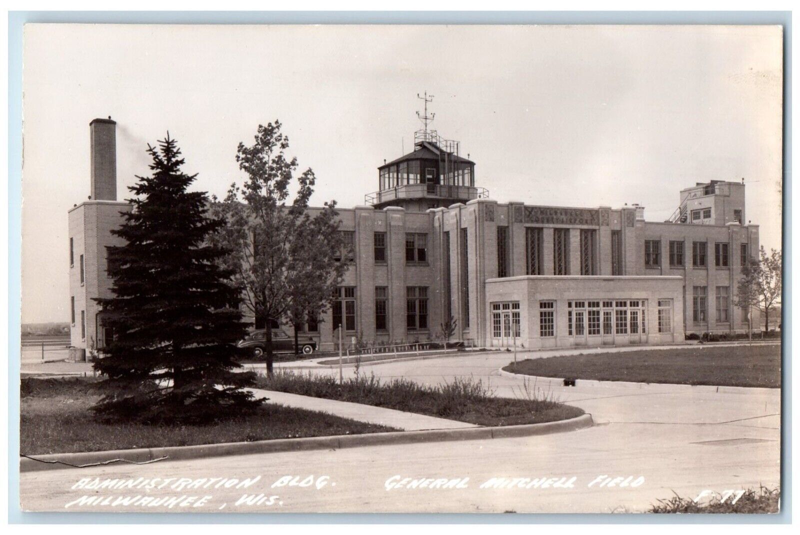 Administration Building General Mitchell Field Airport RPPC Photo