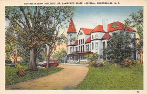 Administration Building, St Lawrence State Hospital Ogdensburg, New York, USA...